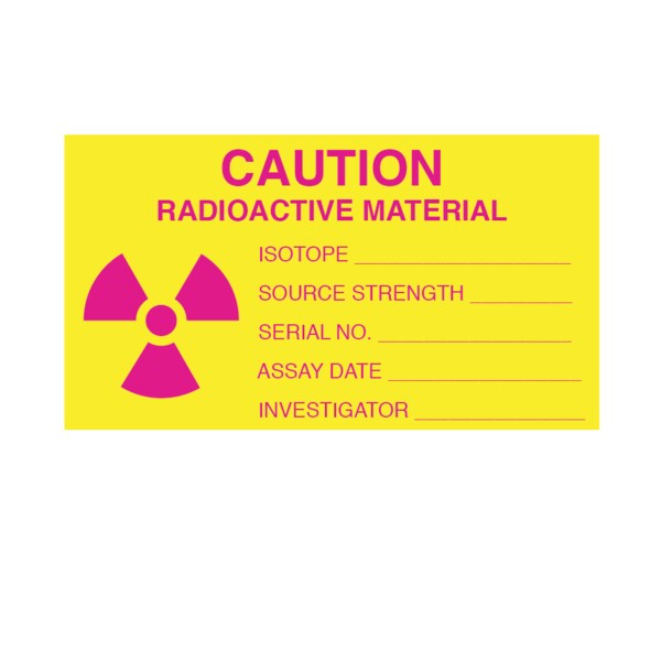 Caution Radioactive Material Isotope Source Strength 2 x 500, PK6